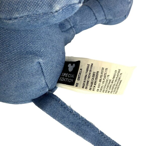 Disney AE Mickey Mouse Blue Denim Special Edition Plush Toy Stuffed Animal - Picture 8 of 9